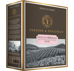 Terroir et Tradition IGP Pays d'Hérault rose 5 L